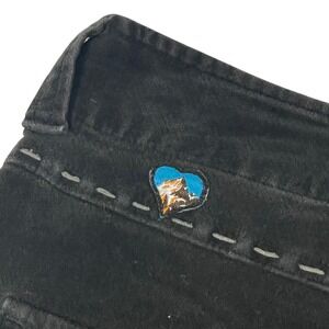 Kuhl Black Suede Pants Womens Size‎ 6 Heart Mountain Patch Casual